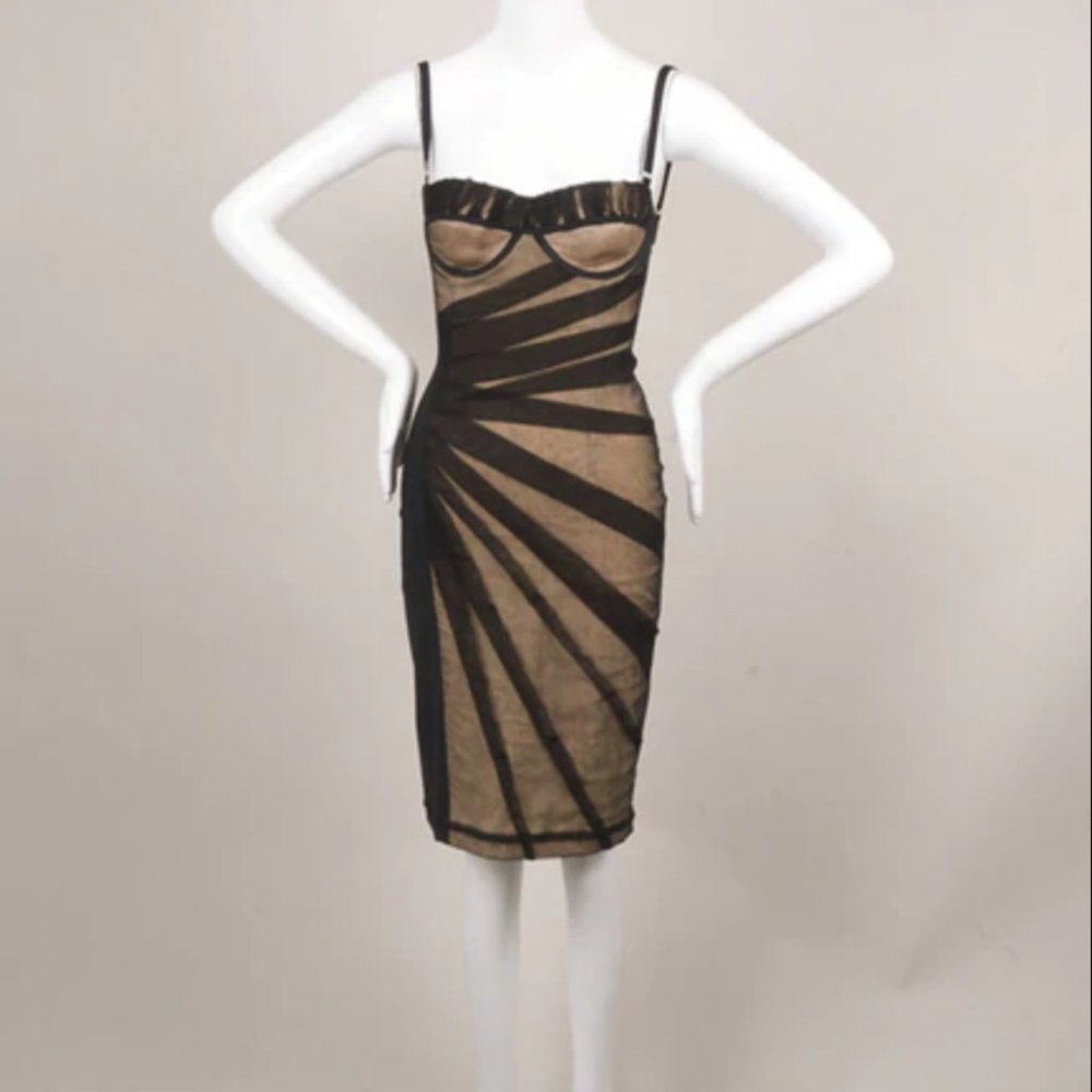 Dolce & Gabbana Tulle Bodycon Corset Dress